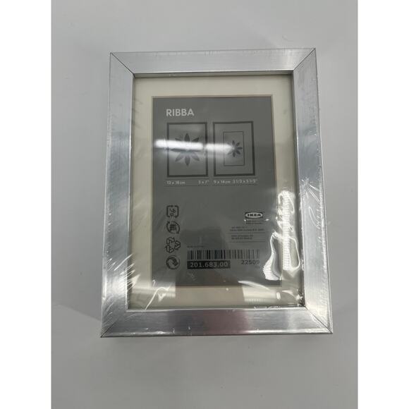 Ikea Ribba 5x7 Silver Picture Frame 201.683.00 Discontinued - Picture 1 of 3